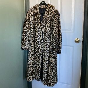 Vintage faux leopard coat